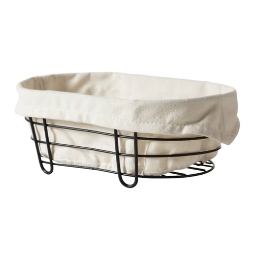 PAINELLE OVAL EKMEK SEPETİ SİYAH METAL