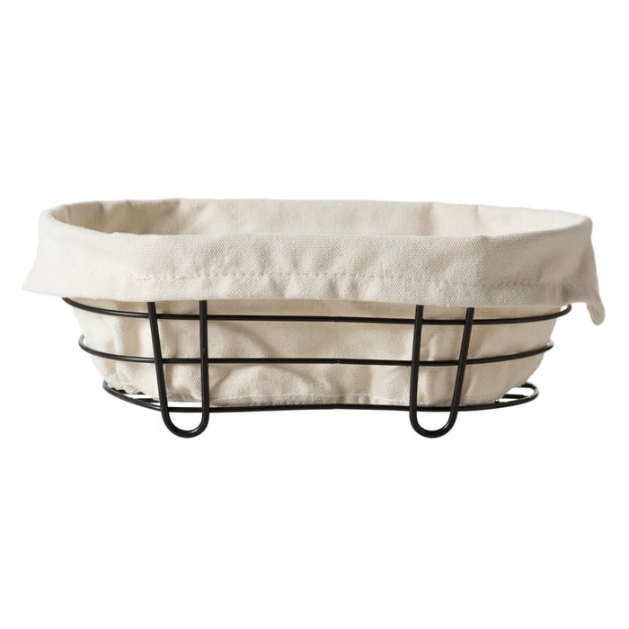 PAINELLE OVAL EKMEK SEPETİ SİYAH METAL