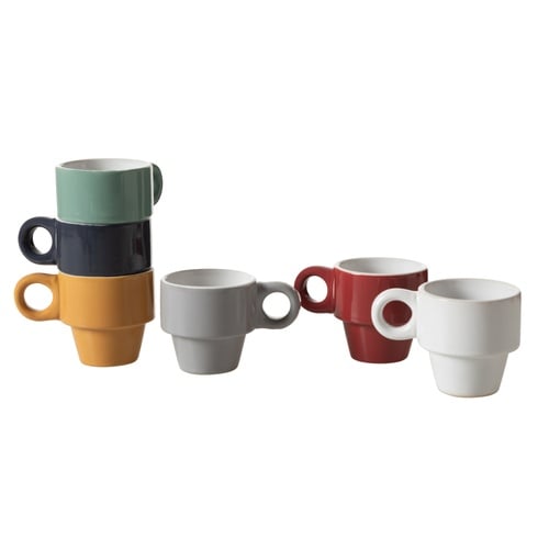 MULTICOLOR SERAMIK ESPRESSO FİNCANI 6 LI