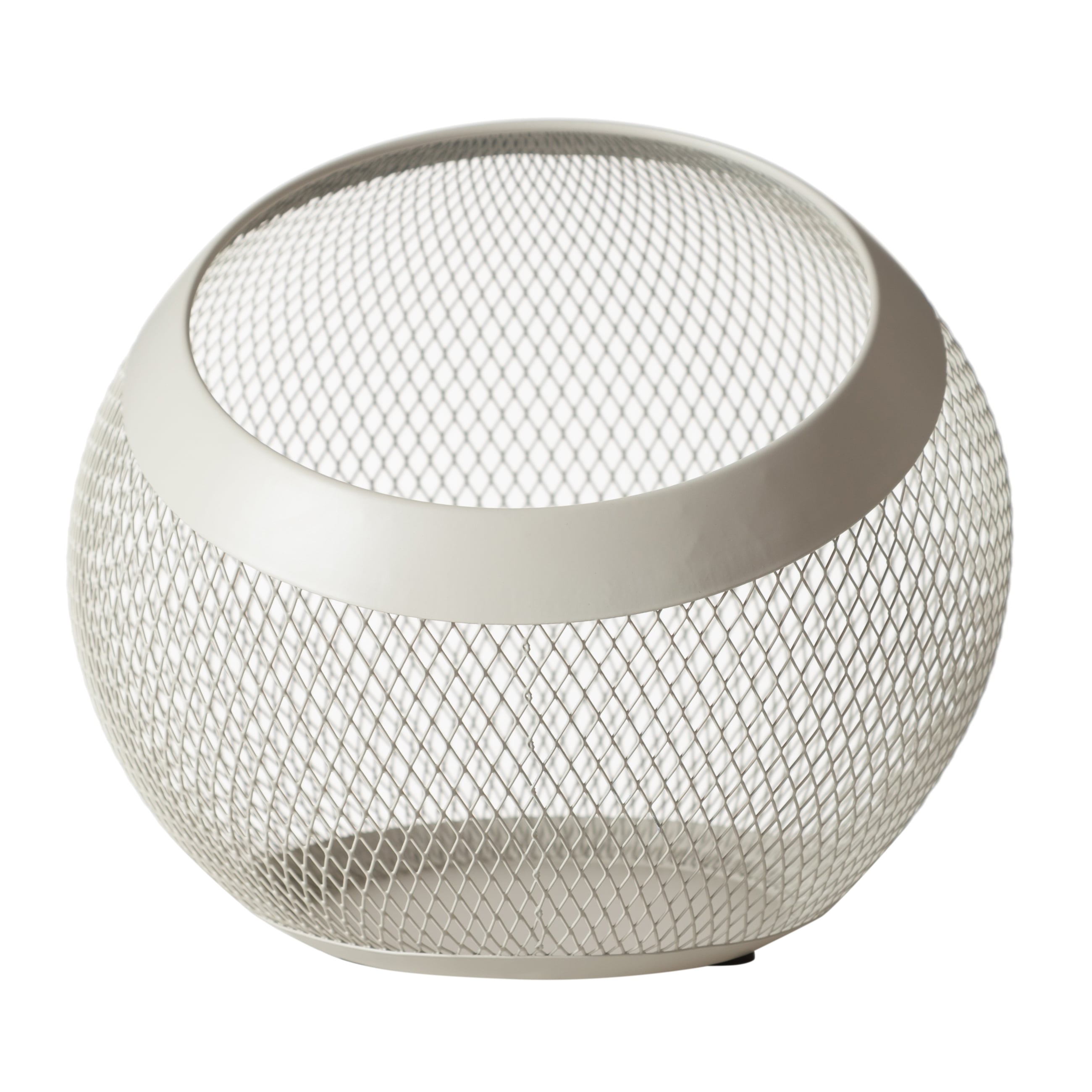 YUVARLAK METAL SEPET BEJ 24 CM