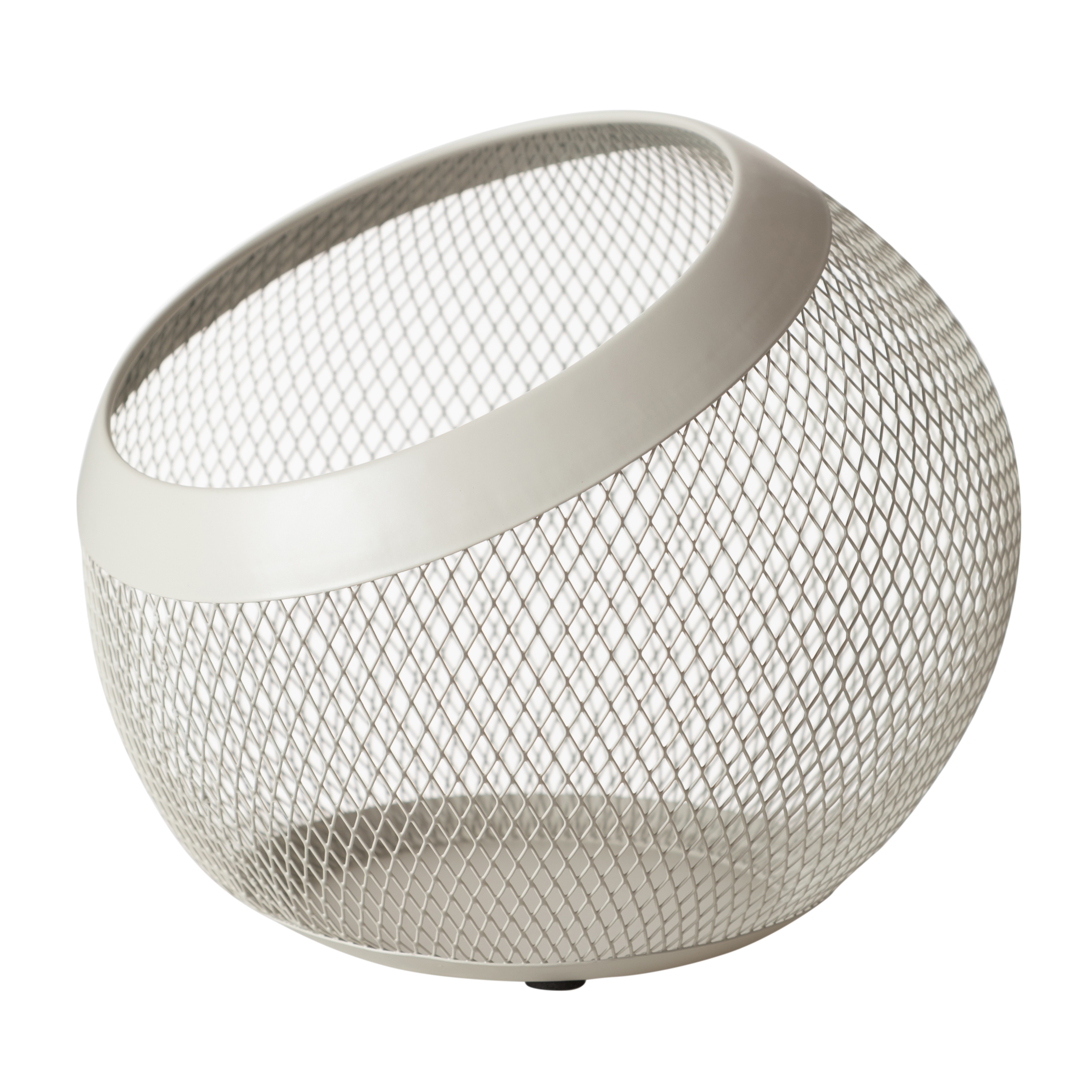 YUVARLAK METAL SEPET BEJ 24 CM