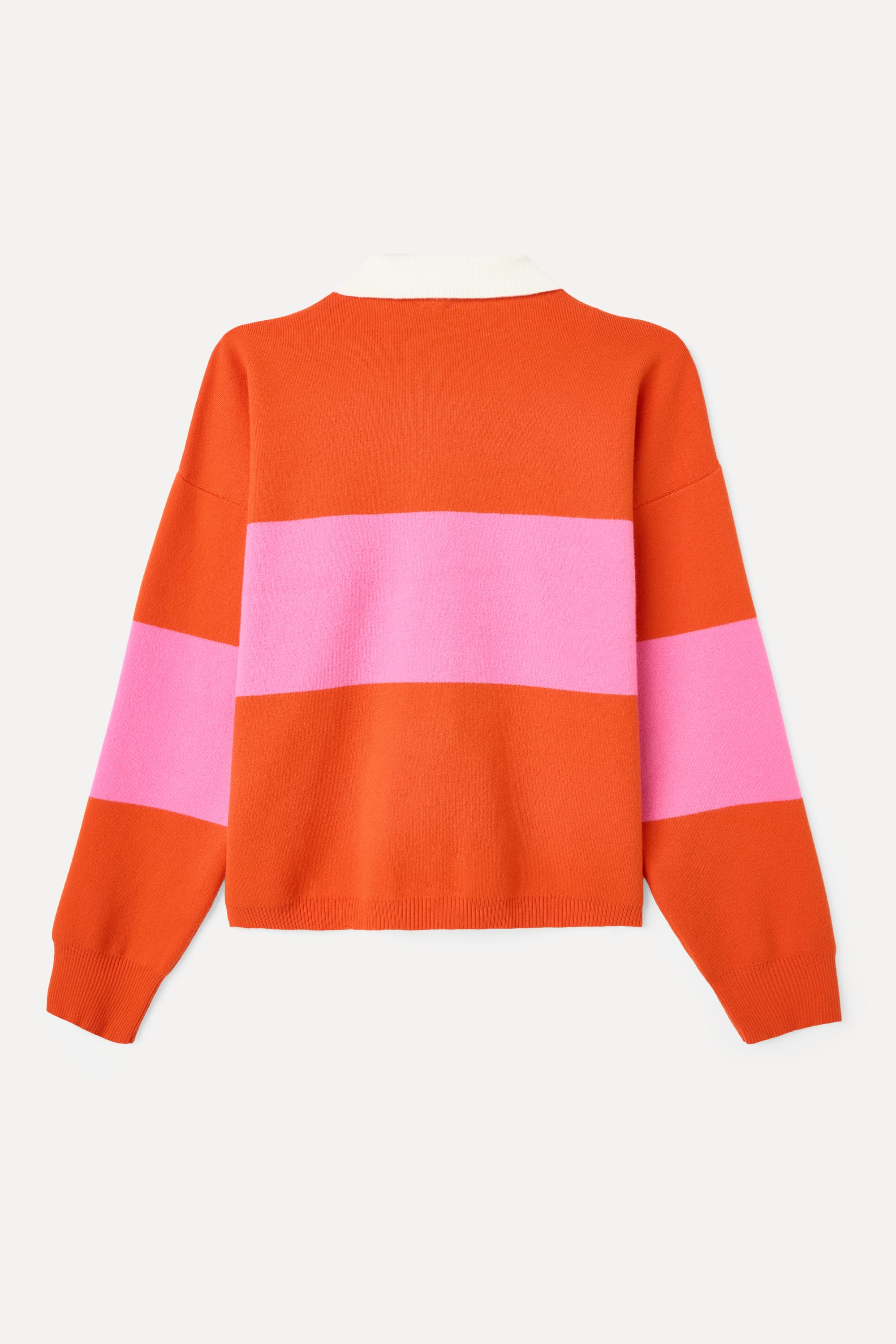 ÇİZGİLİ POLO YAKA TRİKO KAZAK