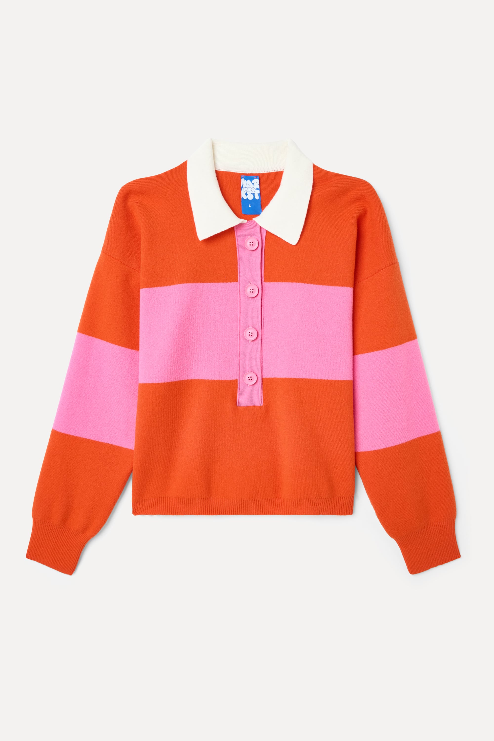 ÇİZGİLİ POLO YAKA TRİKO KAZAK