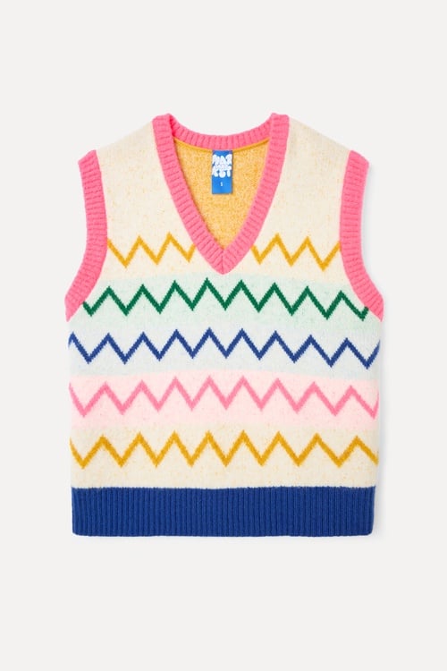  ÇİZGİLİ V YAKA SÜVETER