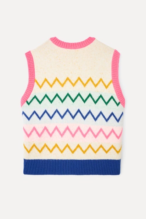  ÇİZGİLİ V YAKA SÜVETER