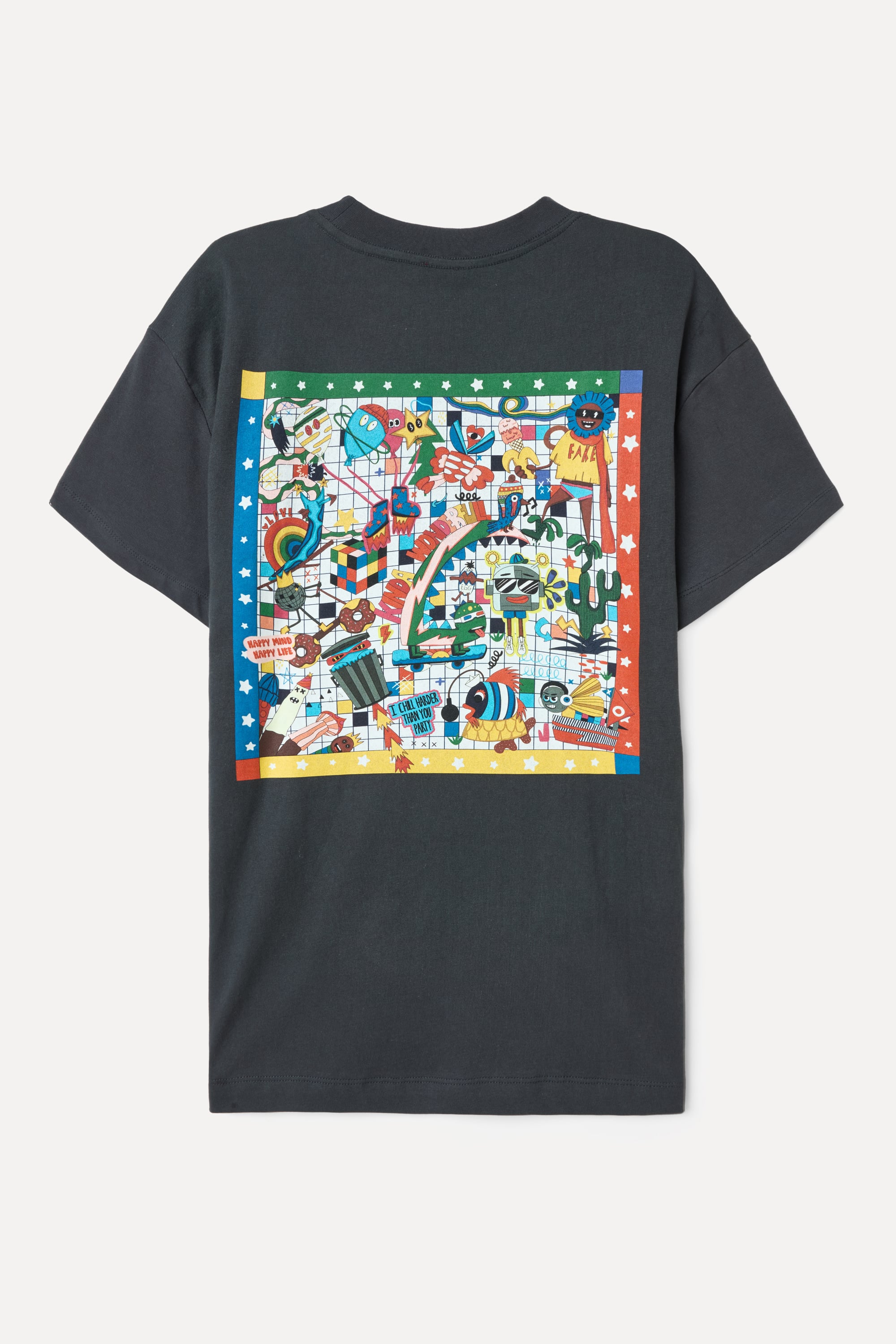 BASKILI BİSİKLET YAKA T-SHIRT