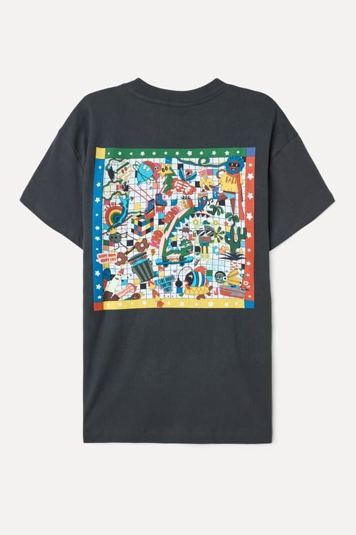  BASKILI BİSİKLET YAKA T-SHIRT