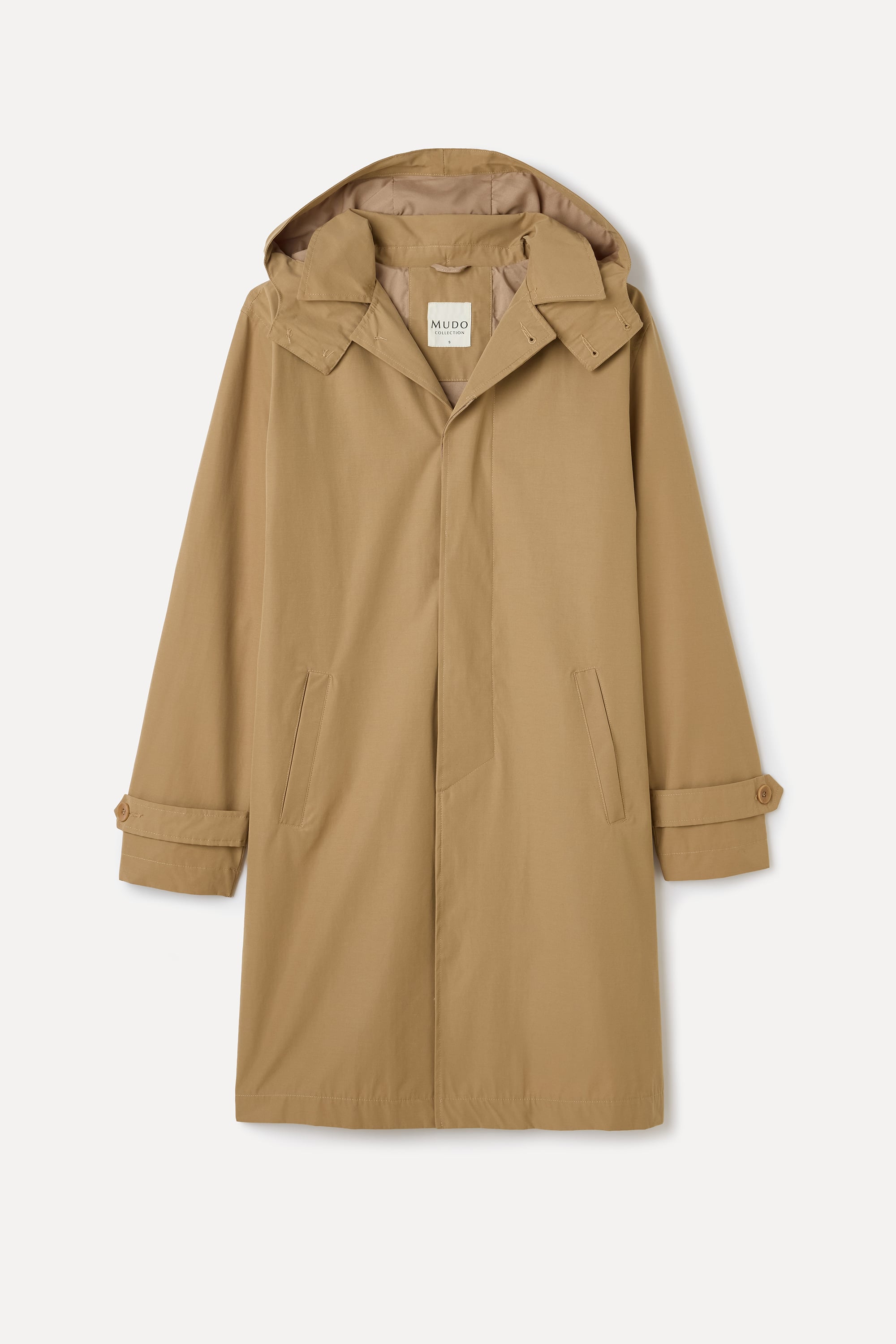 KAPÜŞONLU UZUN TRENÇKOT