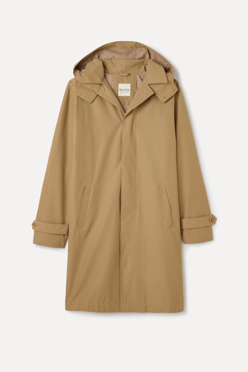  KAPÜŞONLU UZUN TRENÇKOT