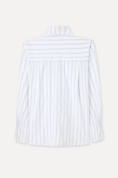 ÇİZGİLİ OVERSIZE UZUN KOLLU GÖMLEK