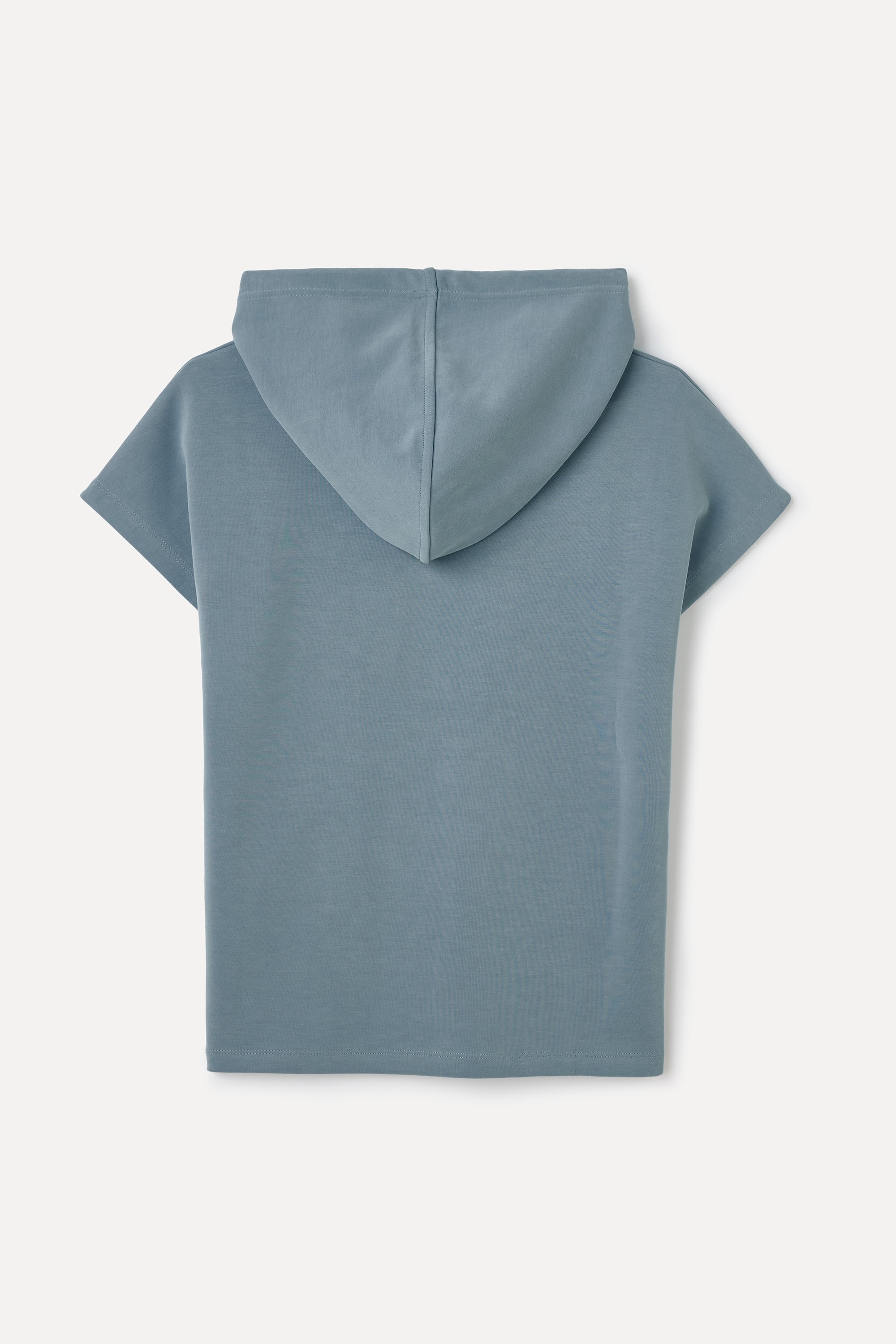 MODAL KARIŞIMLI KISA KOLLU KAPÜŞONLU SWEATSHIRT