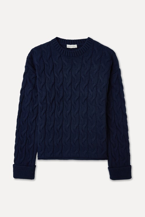 LOOSE FIT ÖRGÜLÜ BİSİKLET YAKA TRİKO KAZAK