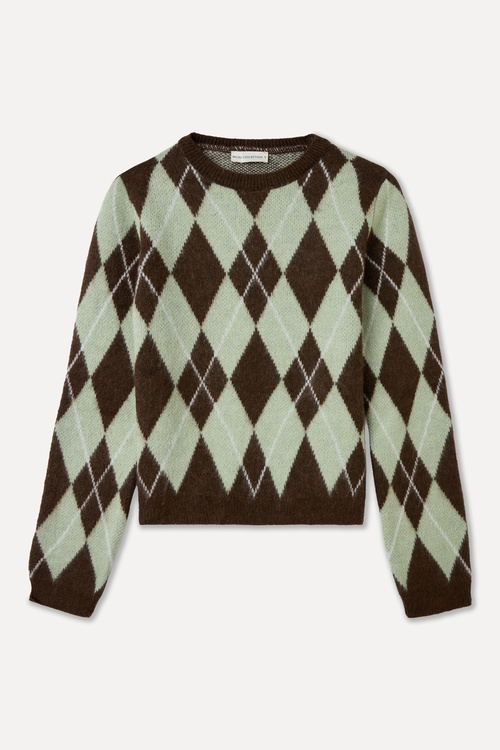  JAKARLI BAKLAVA DESENLİ BİSİKLET YAKA KAZAK