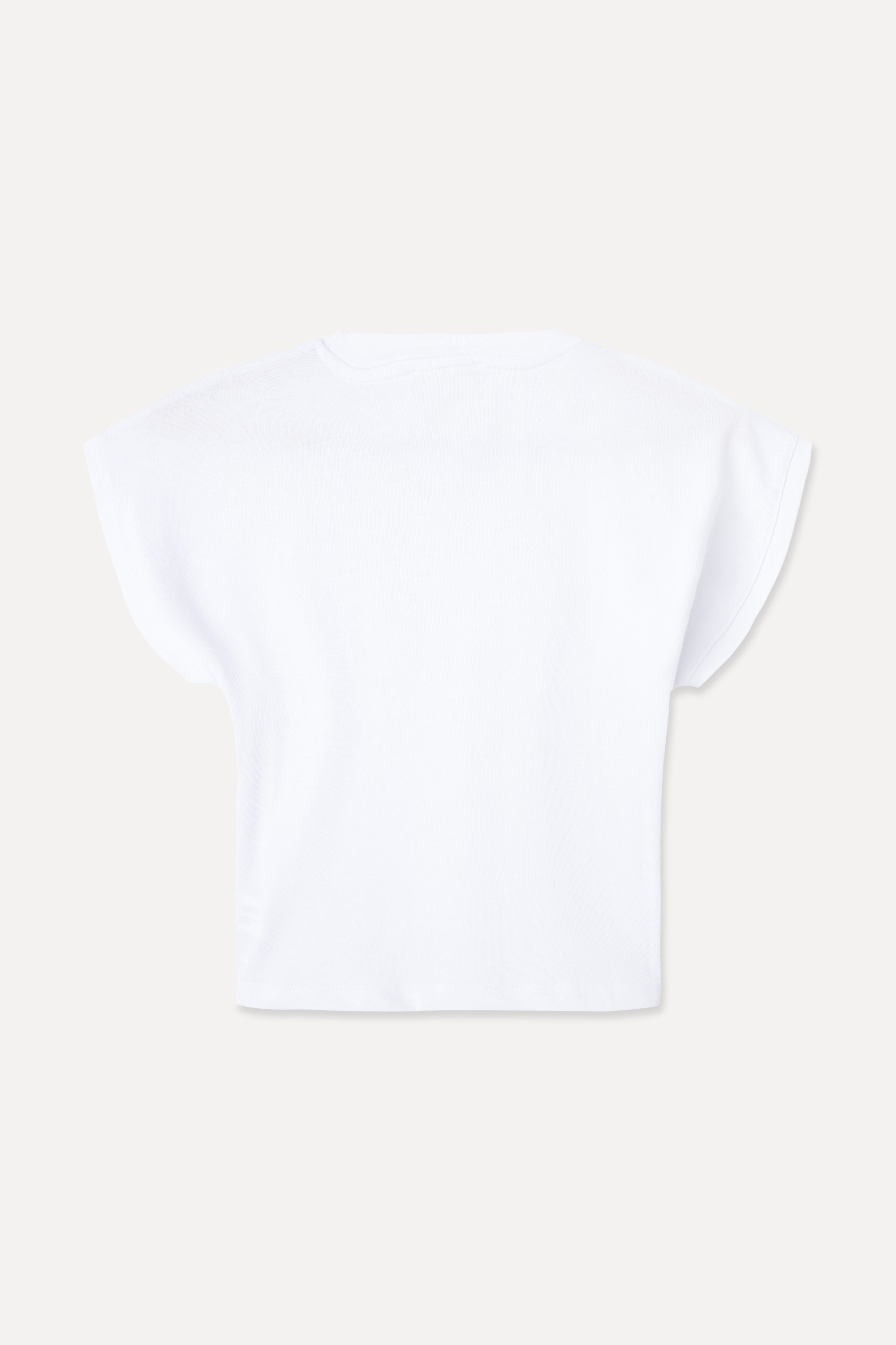 BİSİKLET YAKA CROP T-SHIRT