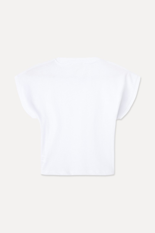  BİSİKLET YAKA CROP T-SHIRT