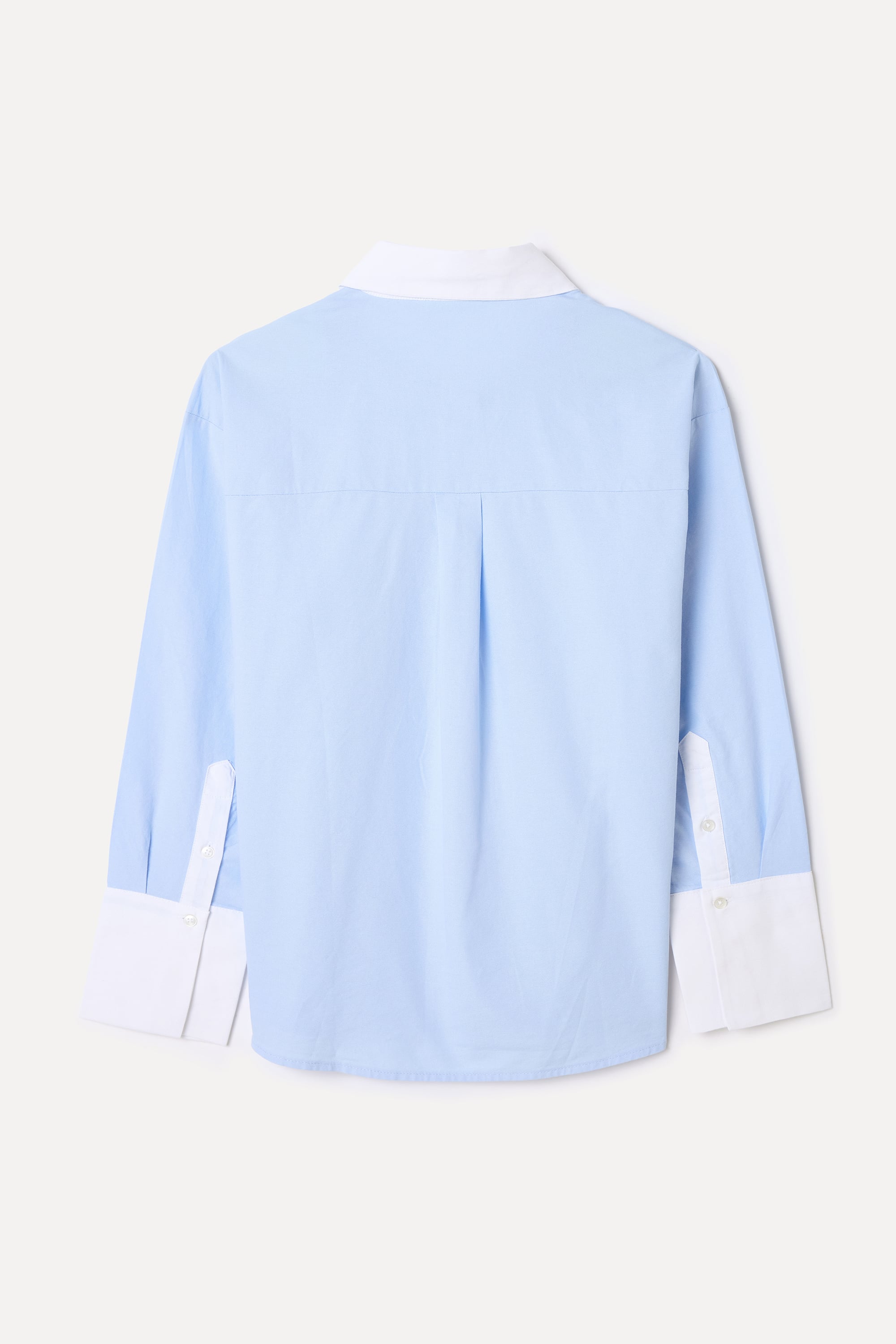 RENK DETAYLI UZUN KOLLU GÖMLEK