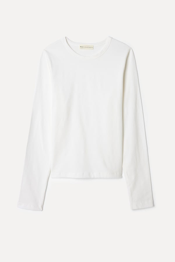 BİSİKLET YAKA UZUN KOLLU T-SHIRT