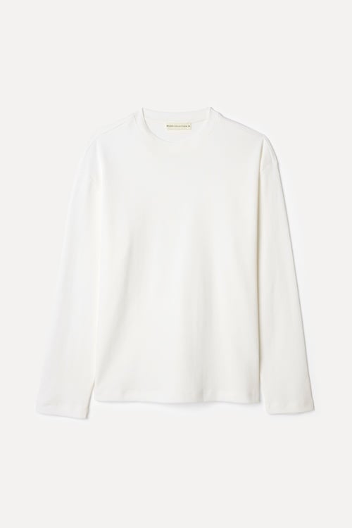 BİSİKLET YAKA UZUN KOLLU T-SHIRT