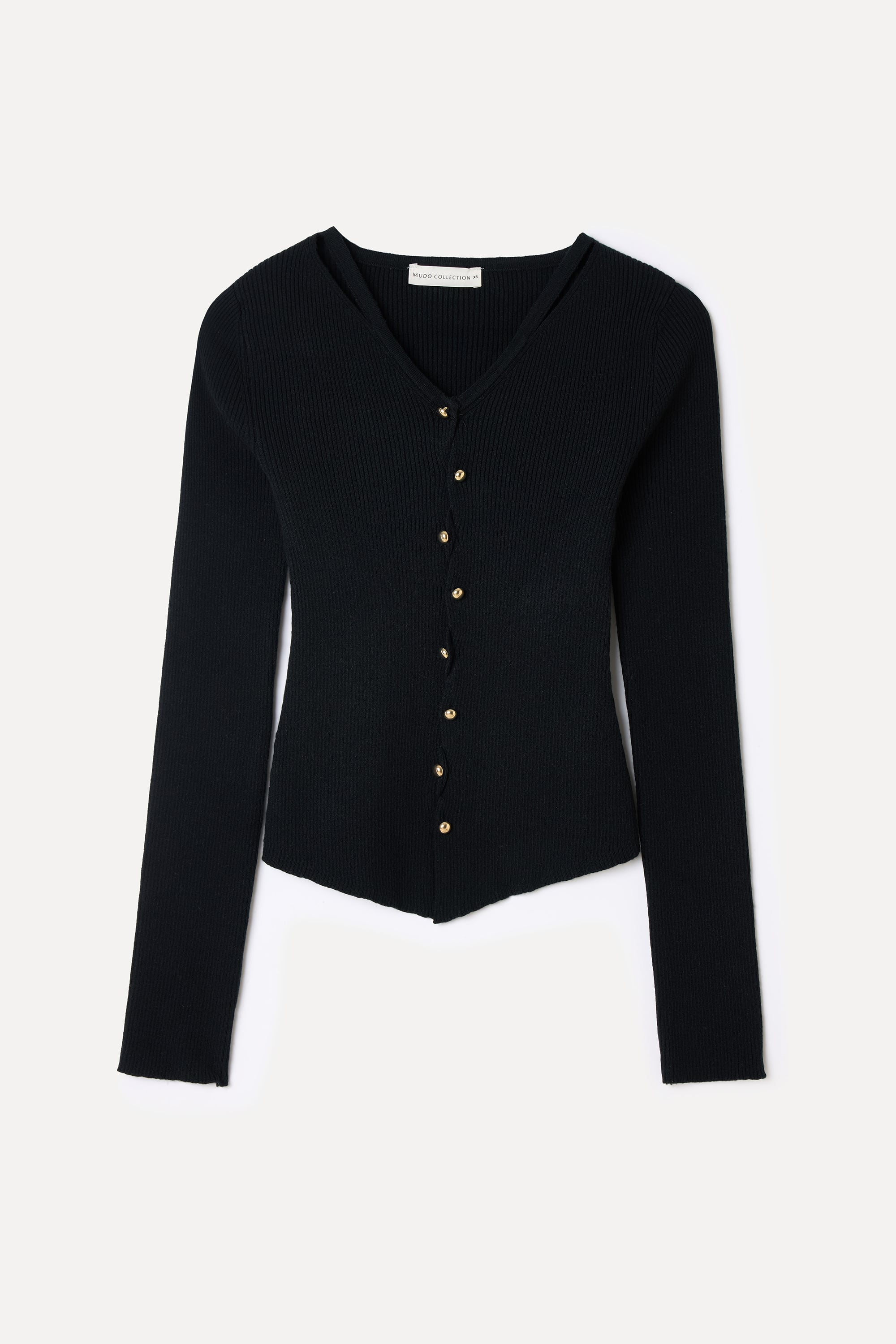 DÜĞME DETAYLI V YAKA TRİKO HIRKA