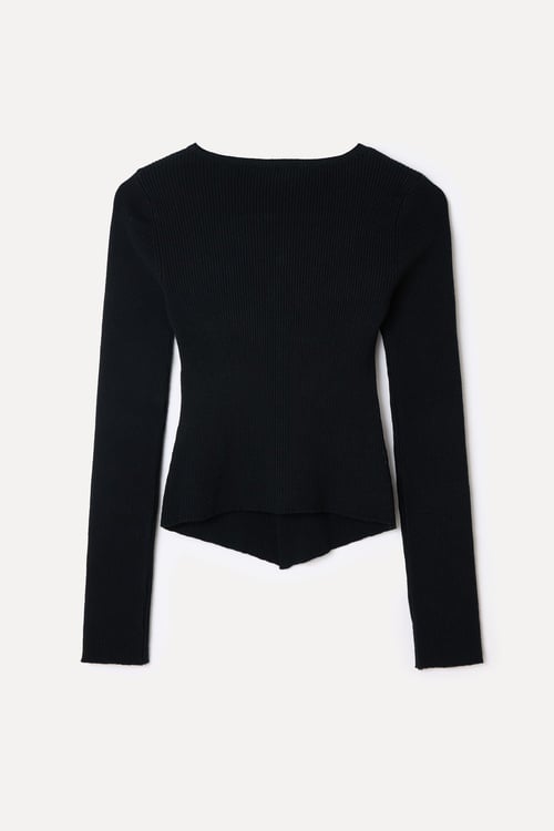  DÜĞME DETAYLI V YAKA TRİKO HIRKA