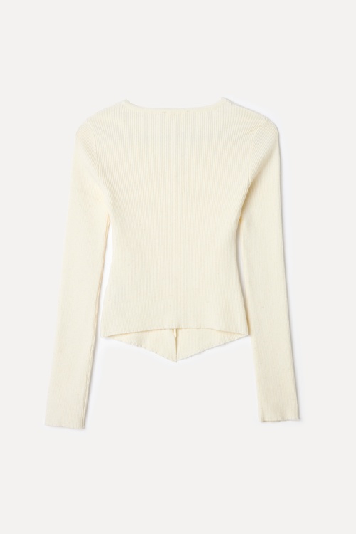  DÜĞME DETAYLI V YAKA TRİKO HIRKA