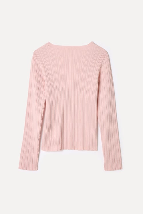  V YAKA FITTED TRİKO KAZAK