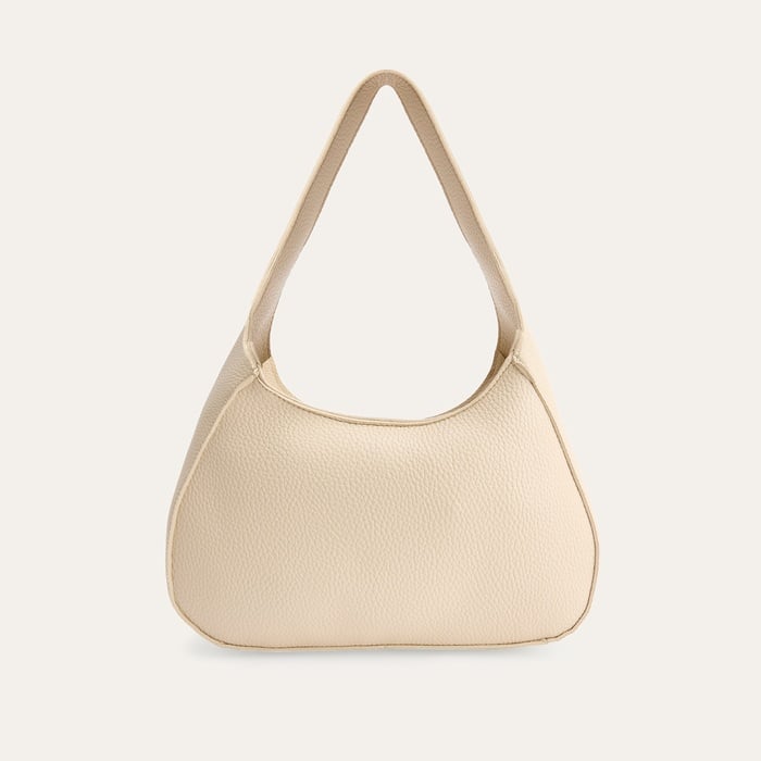 DERİ GÖRÜNÜMLÜ OVAL EL ÇANTASI