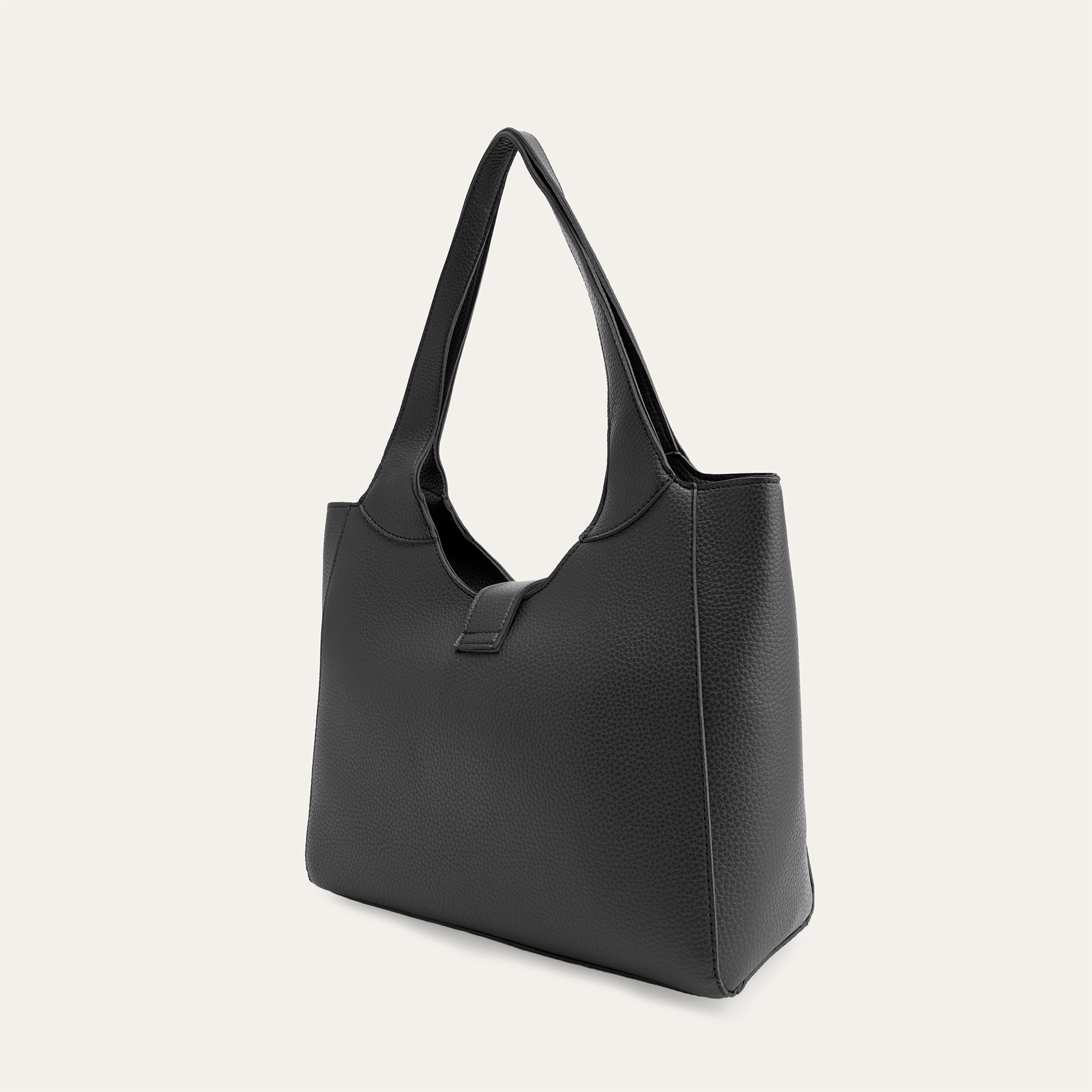 DERİ GÖRÜNÜMLÜ TOKALI EL ÇANTASI