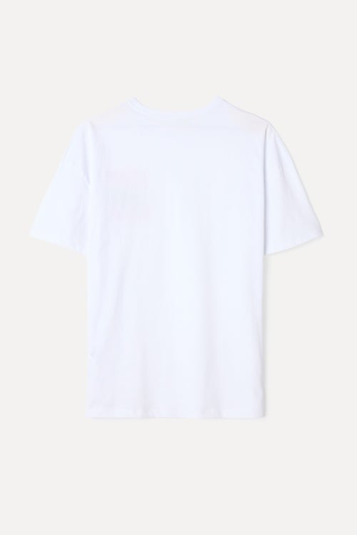 BASKILI BİSİKLET YAKA T-SHIRT