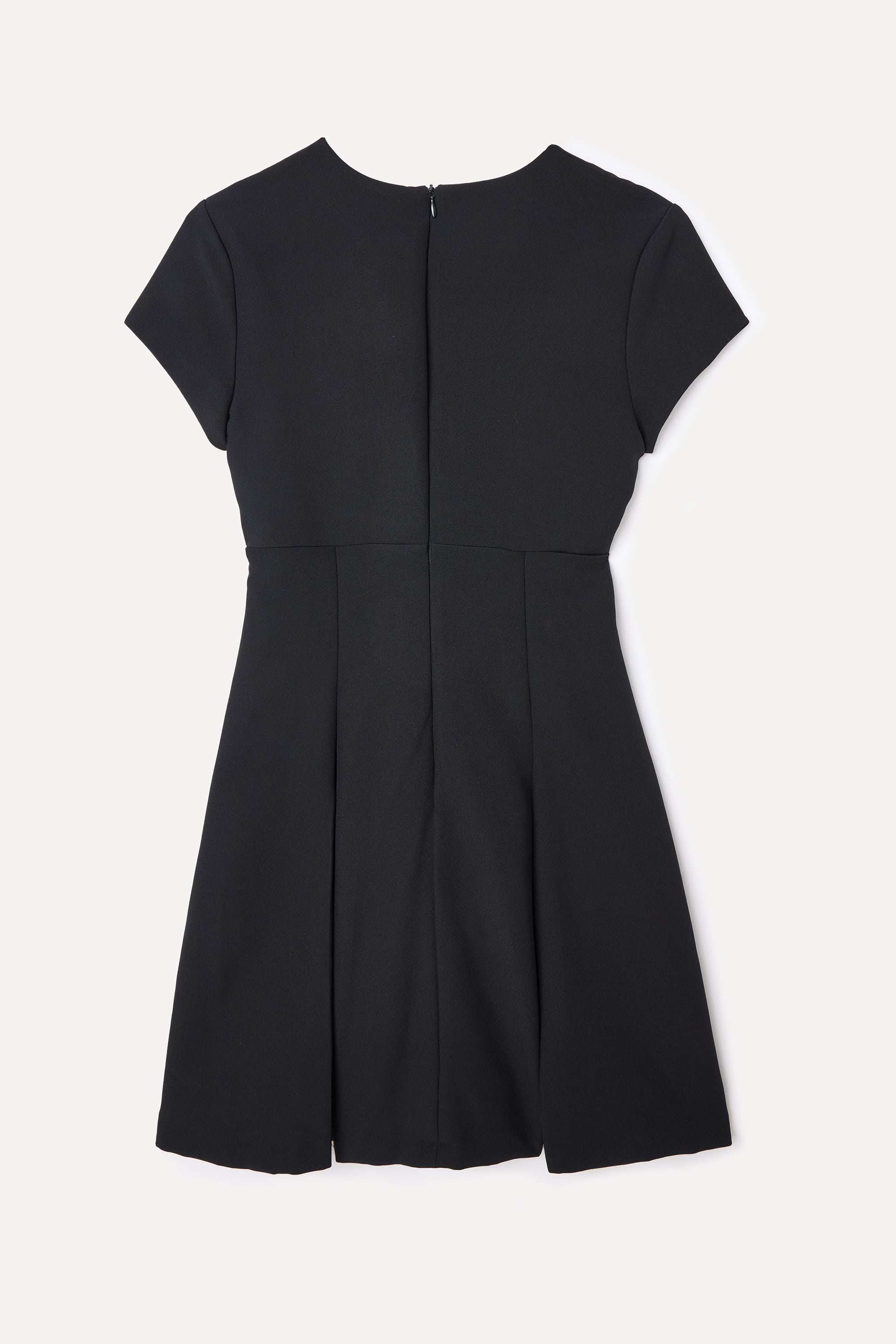 V YAKA PİLELİ MİNİ ELBİSE