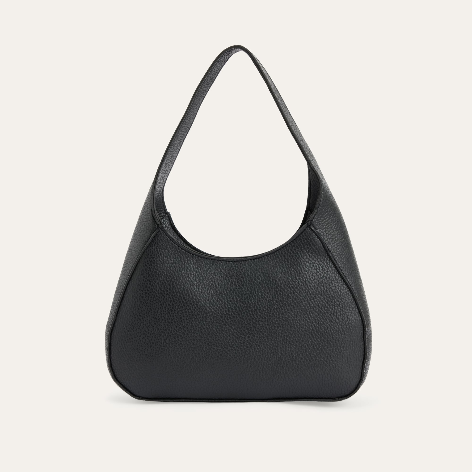 DERİ GÖRÜNÜMLÜ OVAL EL ÇANTASI