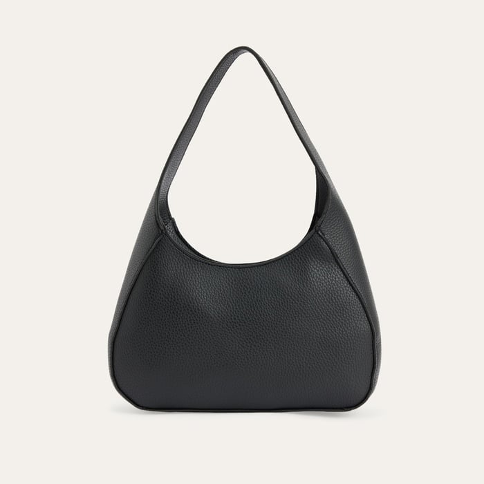 DERİ GÖRÜNÜMLÜ OVAL EL ÇANTASI