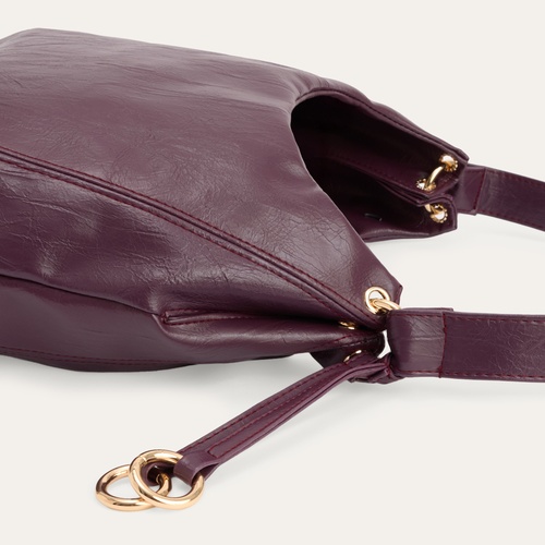  KIRIŞIK DERİ GÖRÜNÜMLÜ EL ÇANTASI