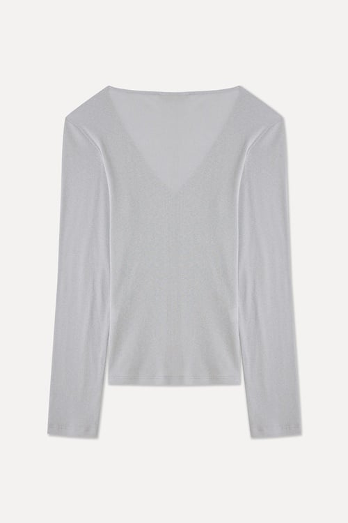 V YAKA UZUN KOLLU T-SHIRT