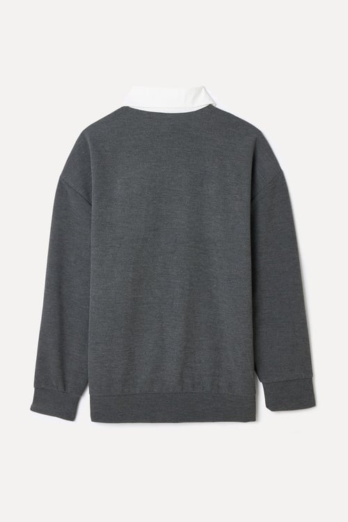 LOOSE FIT POLO YAKA SWEATSHIRT