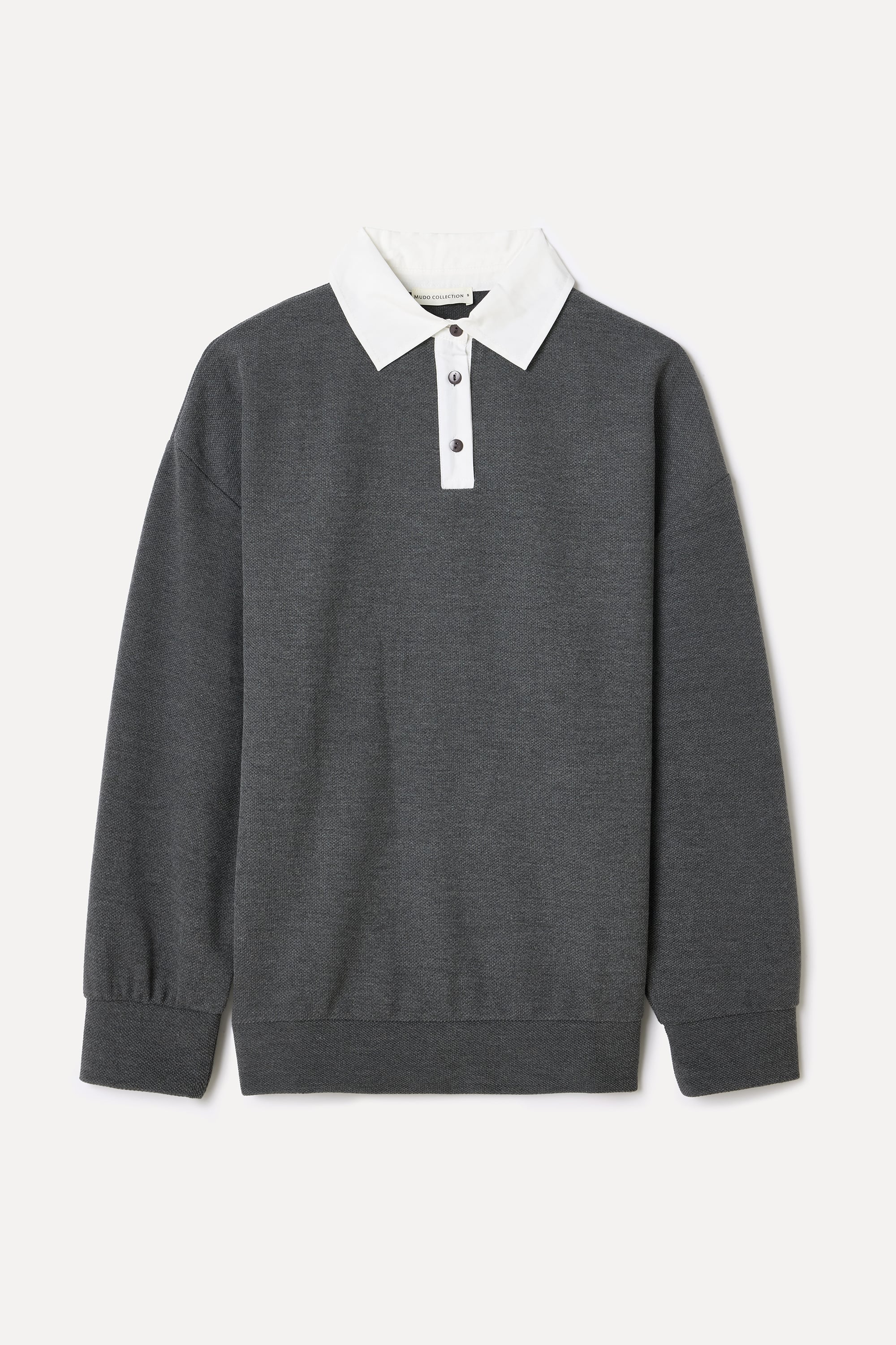 LOOSE FIT POLO YAKA SWEATSHIRT