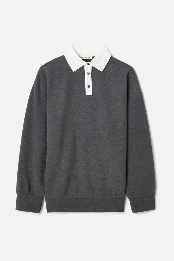 LOOSE FIT POLO YAKA SWEATSHIRT