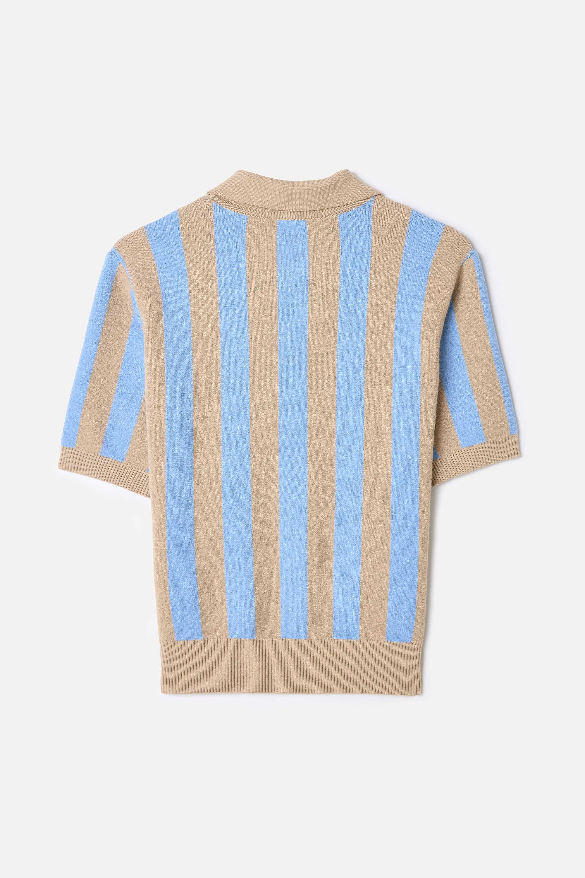 ÇİZGİLİ POLO YAKA KISA KOLLU TRİKO