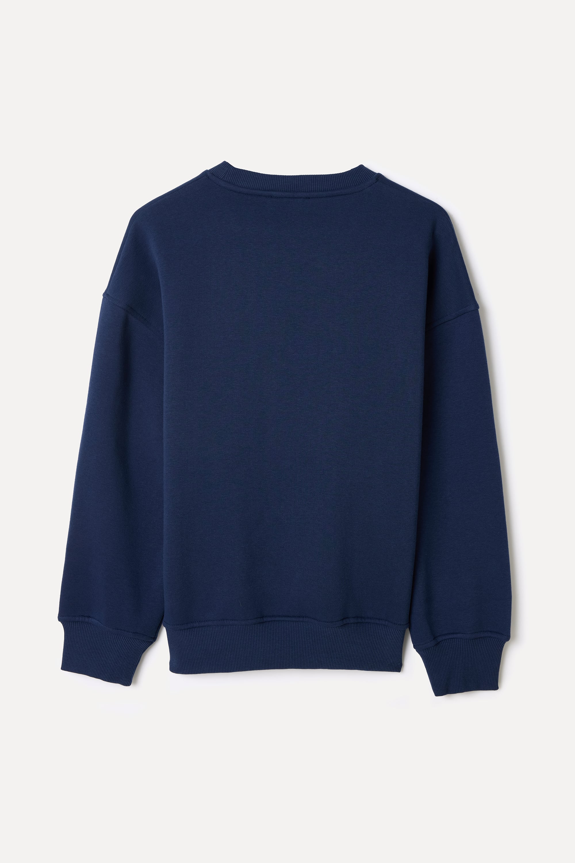 BİSİKLET YAKA NAKIŞLI OVERSIZE SWEATSHIRT