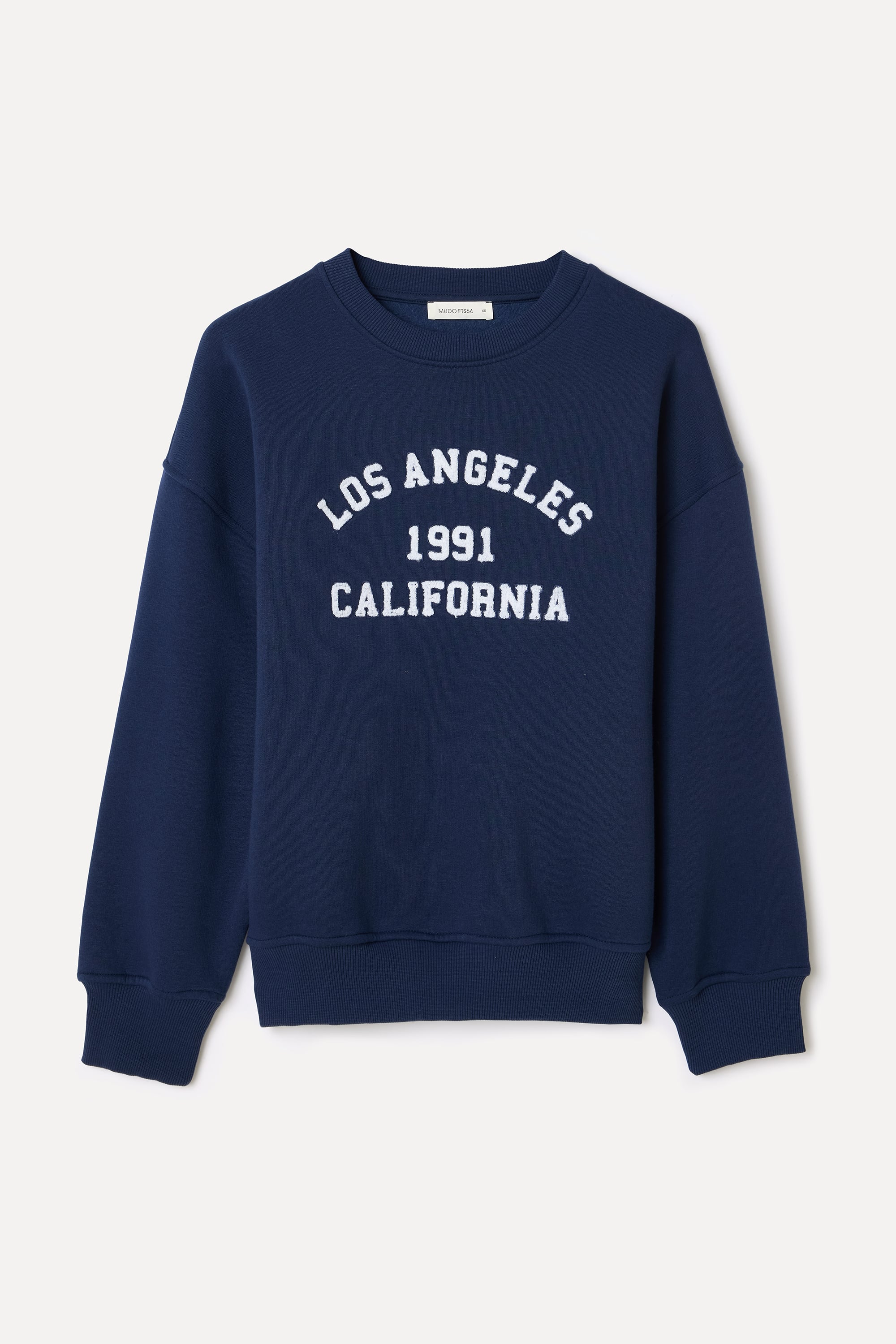 BİSİKLET YAKA NAKIŞLI OVERSIZE SWEATSHIRT