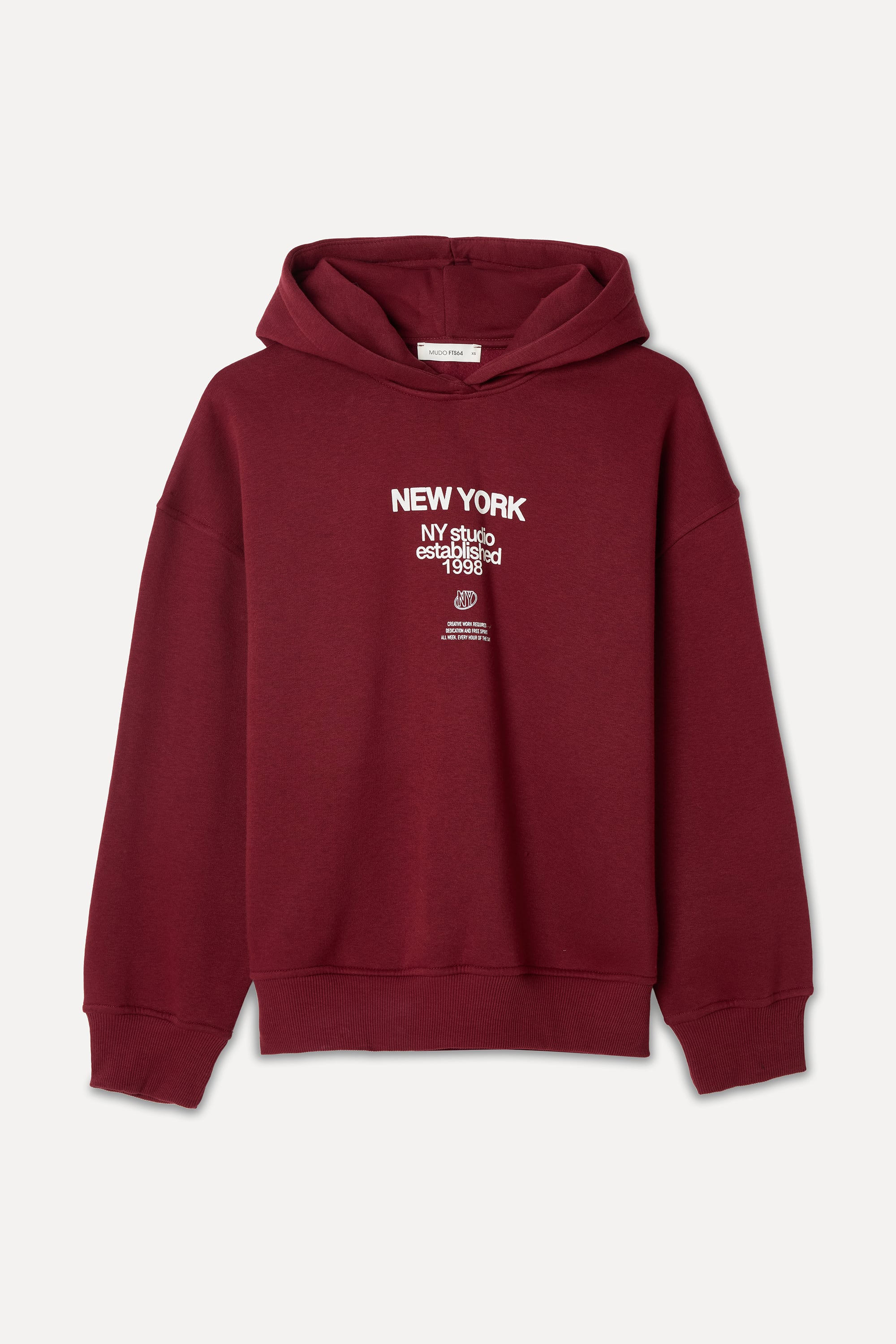 BASKILI KAPÜŞONLU OVERSIZE SWEATSHIRT
