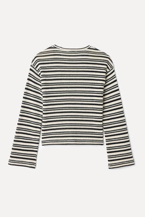 ÇİZGİLİ BİSİKLET YAKA KAZAK