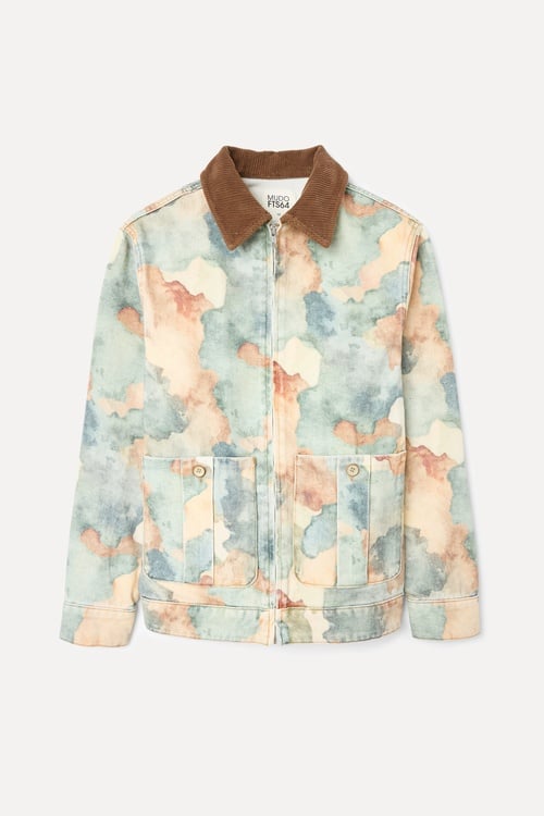 BASKILI FERMUARLI JEAN CEKET