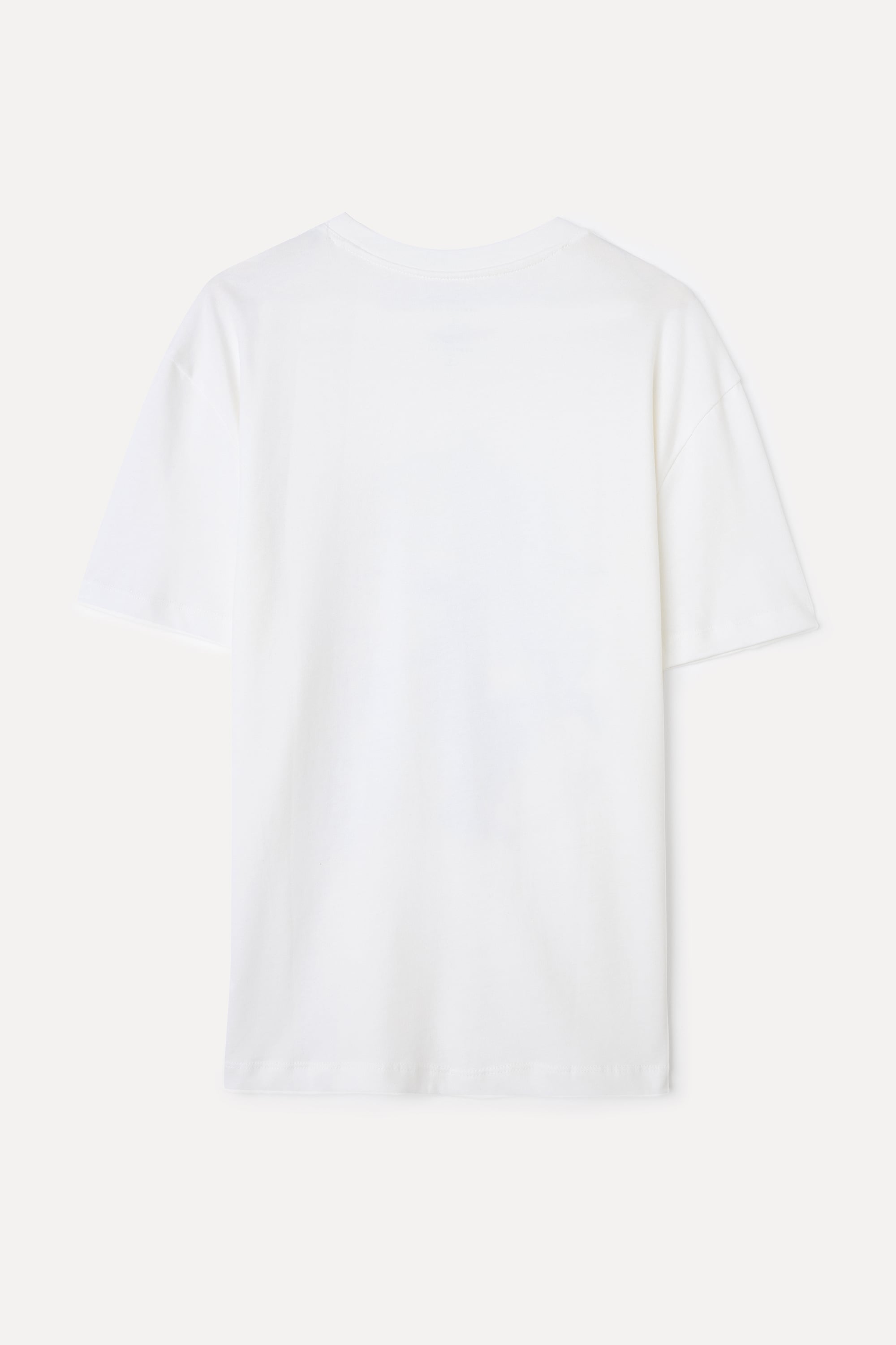 COMFORT FIT BASKILI BİSİKLET YAKA T-SHIRT