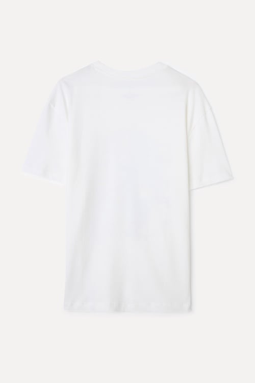  COMFORT FIT BASKILI BİSİKLET YAKA T-SHIRT