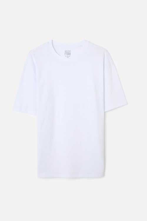 LOOSE FIT BİSİKLET YAKA T-SHIRT