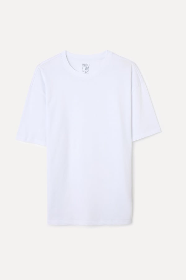 LOOSE FIT BİSİKLET YAKA T-SHIRT