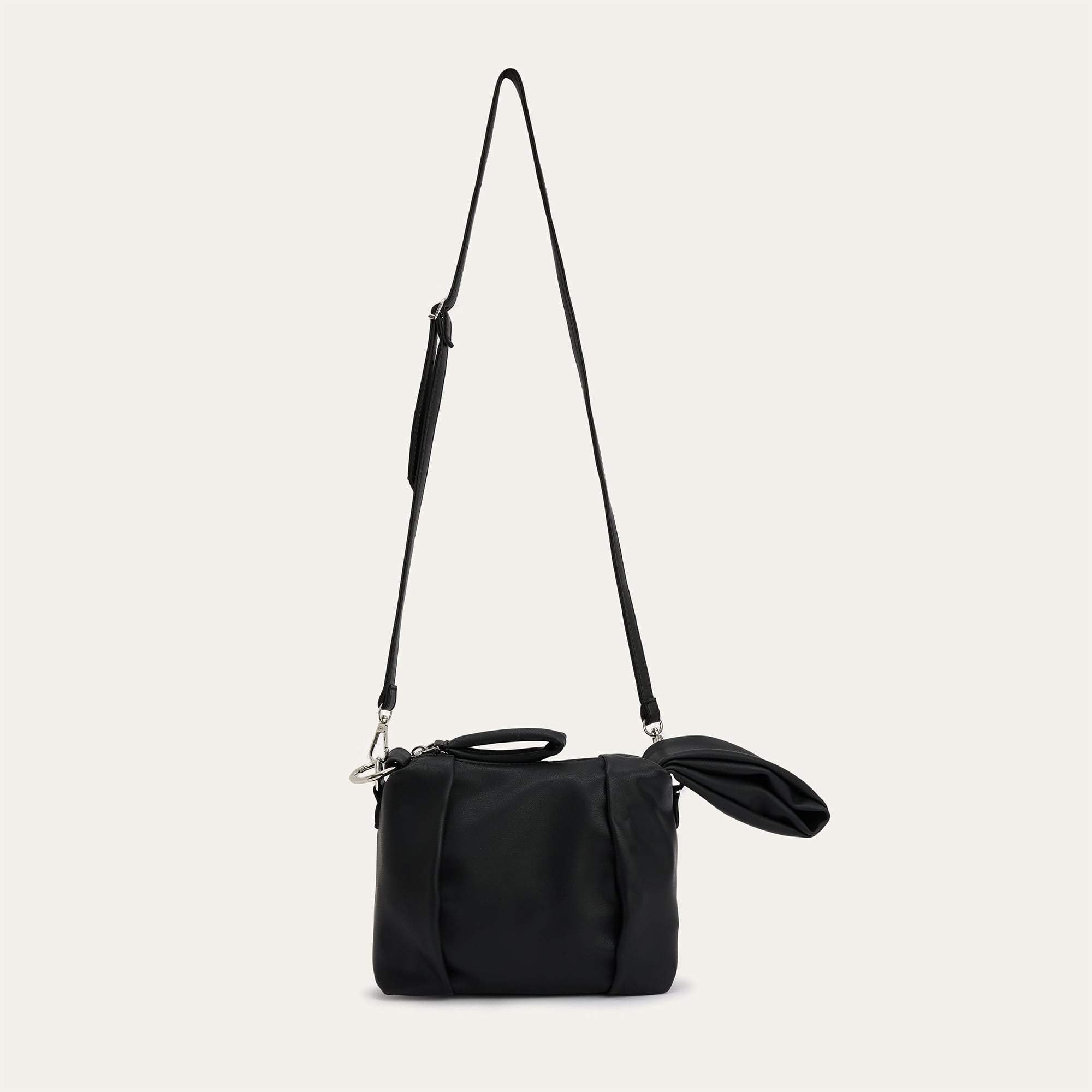 ASKI DETAYLI DERİ GÖRÜNÜMLÜ EL ÇANTASI