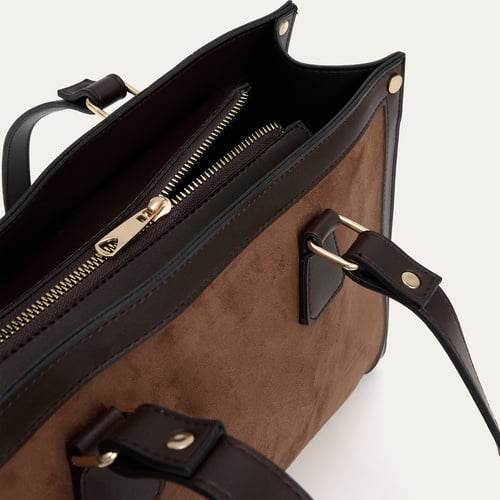 SÜET GÖRÜNÜMLÜ EL ÇANTASI