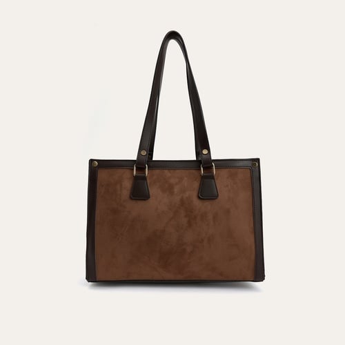 SÜET GÖRÜNÜMLÜ EL ÇANTASI